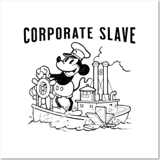 Steamboat Willie Corporate Slave Posters and Art